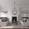 Ekena Millwork Olivia Ceiling Medallion (Fits Canopies up to 2 1/8"), Hand-Painted Pewter, 7 7/8"OD x 1 1/8"P CM07OLPES - alternate 2